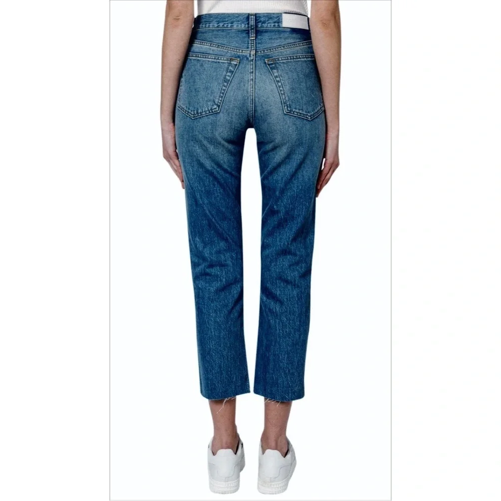 Re/Done Originals 70s Straight Medium Wash Jeans Size 25 - Picture 3 of 9